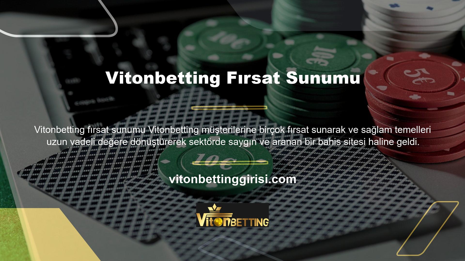 Vitonbetting avantajlarını deneyimlemek ve ortamınıza teklif etmek için yapmanız gereken ilk şey, mevcut oturum açma adresimizden sayfamızı ziyaret etmektir